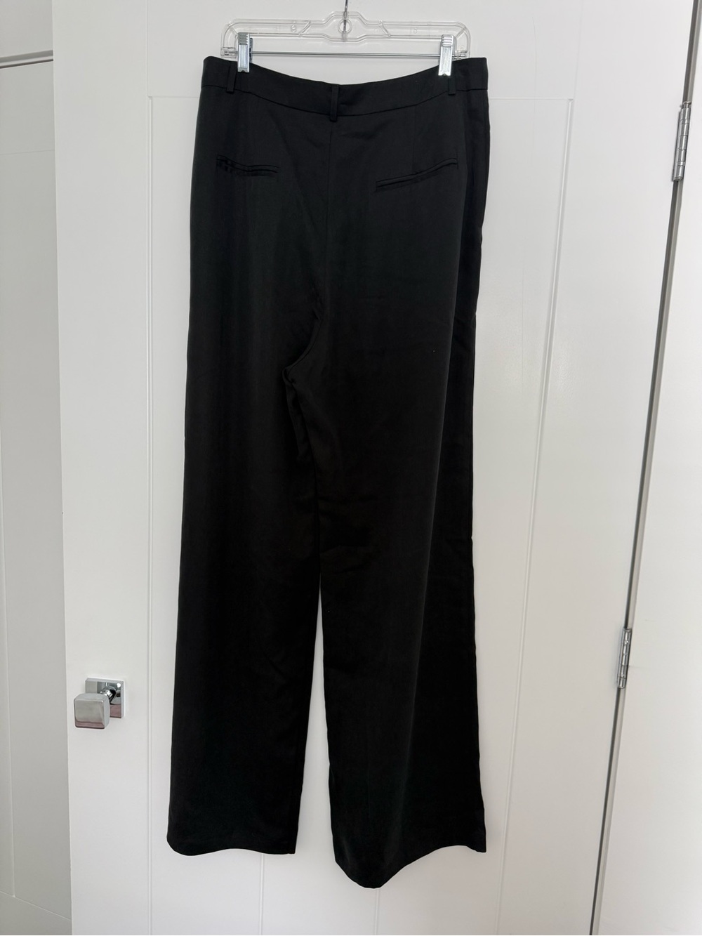 Reformation Black High-Rise Wide-Leg Trousers size 12 - Picture 8 of 11